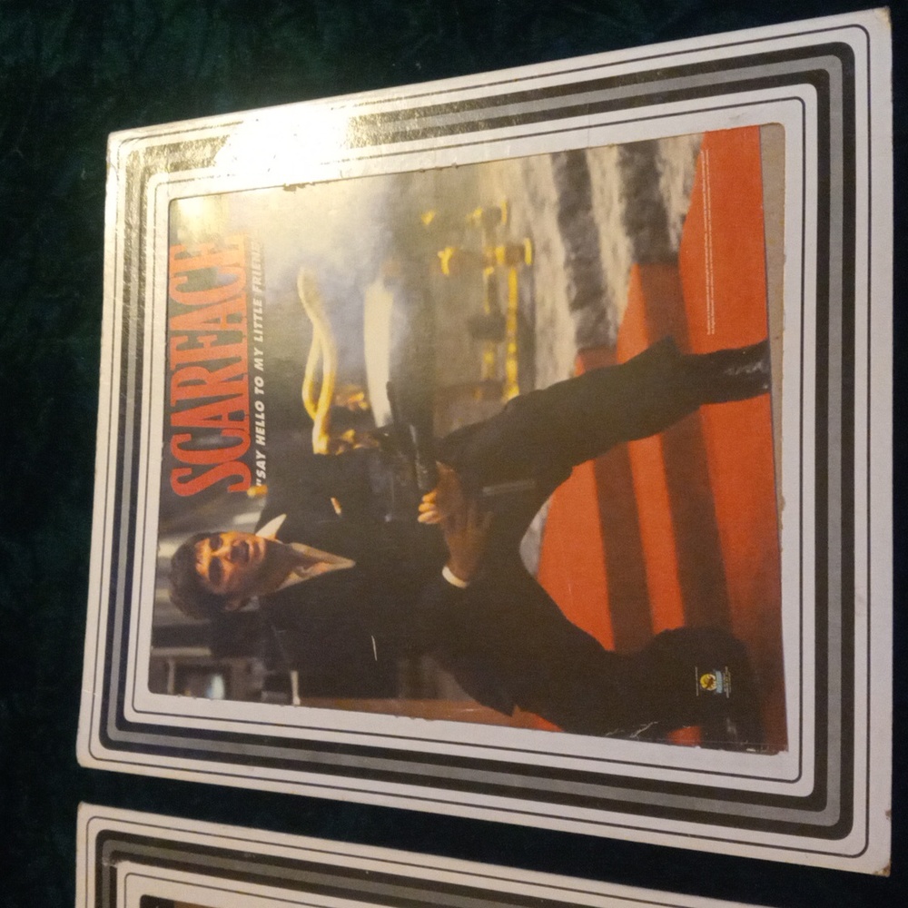 2 ScarFace photos from the movie there in original card board frames